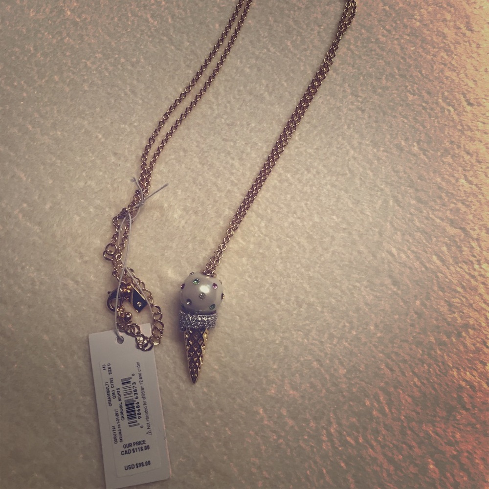 Kate Spade ice cream cone adjustable necklace